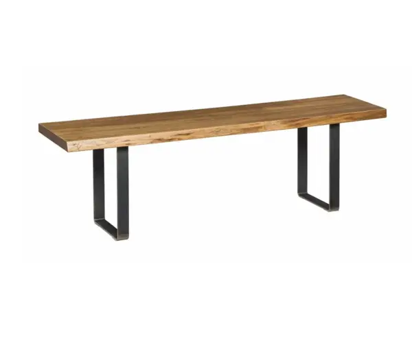 Live Edge Bench with U Base