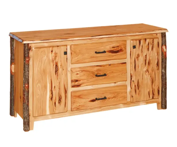 3 Drawer 2 Door Dresser Wavy Edge