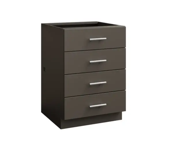 4 Drawer Flat Panel Cabinet - 24"W