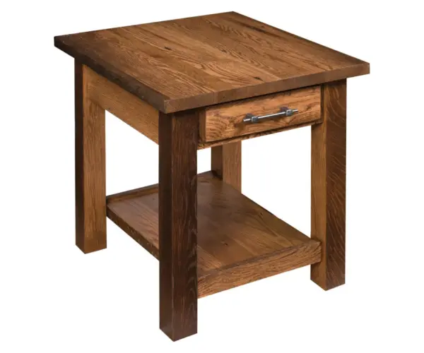Reclaimed Barn Wood End Table