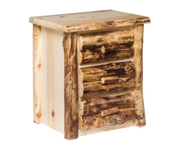 Colorado Aspen 3 Drawer Nightstand