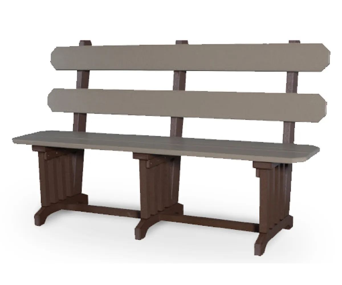 Mission Dining Benches With Back