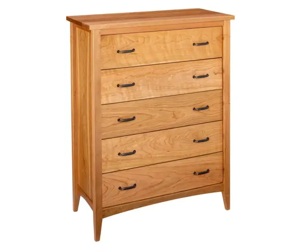 Cherry Fork 5 Drawer Chest
